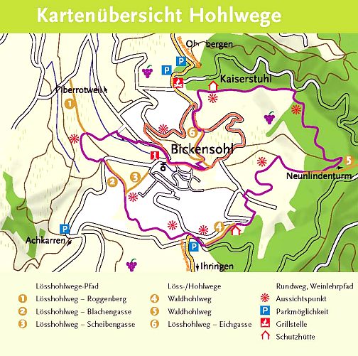 Wanderkarte Hohlweg